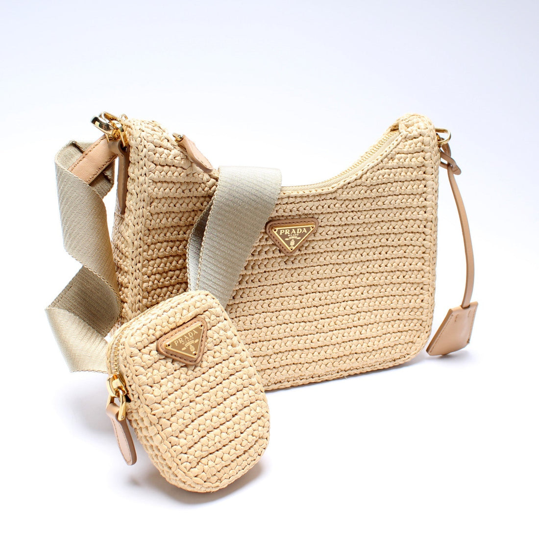 1BH204 Raffia Re-Edition 2005 Shoulder Bag