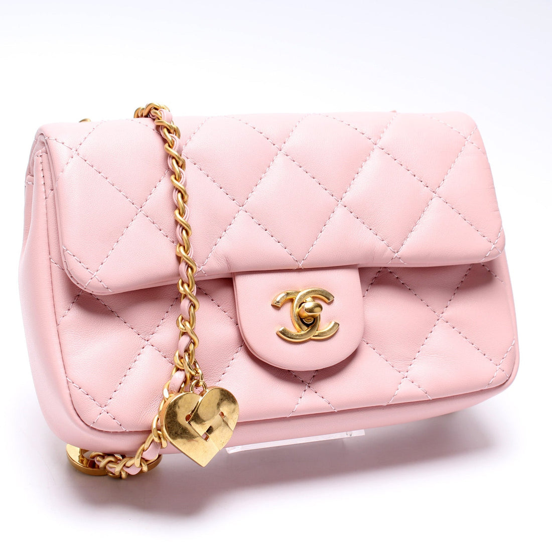 Mini Flap Bag Heart Lambskin 32+