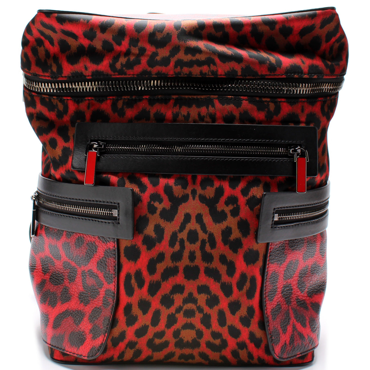 Apoloubi Backpack Printed Nylon/Leather