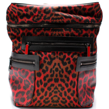 Apoloubi Backpack Printed Nylon/Leather