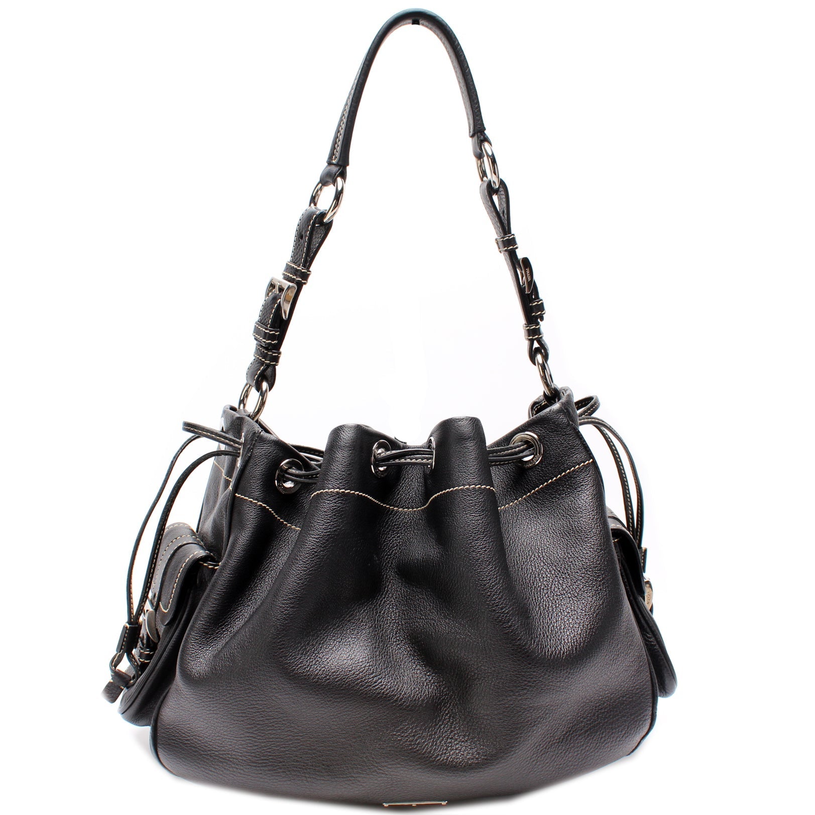 Vitello Daino Drawstring Pocket Hobo
