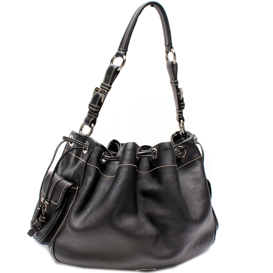 Vitello Daino Drawstring Pocket Hobo