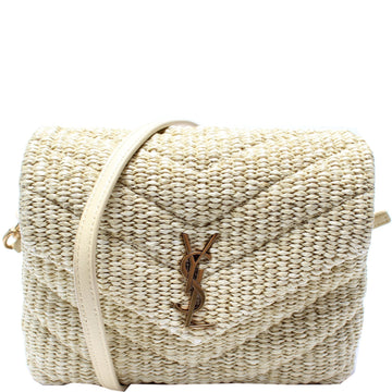 Loulou Satchel Toy Crossbody Raffia 467072