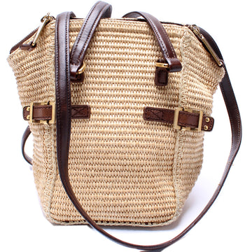 172641 Raffia Downtown Small Shoulder Bag