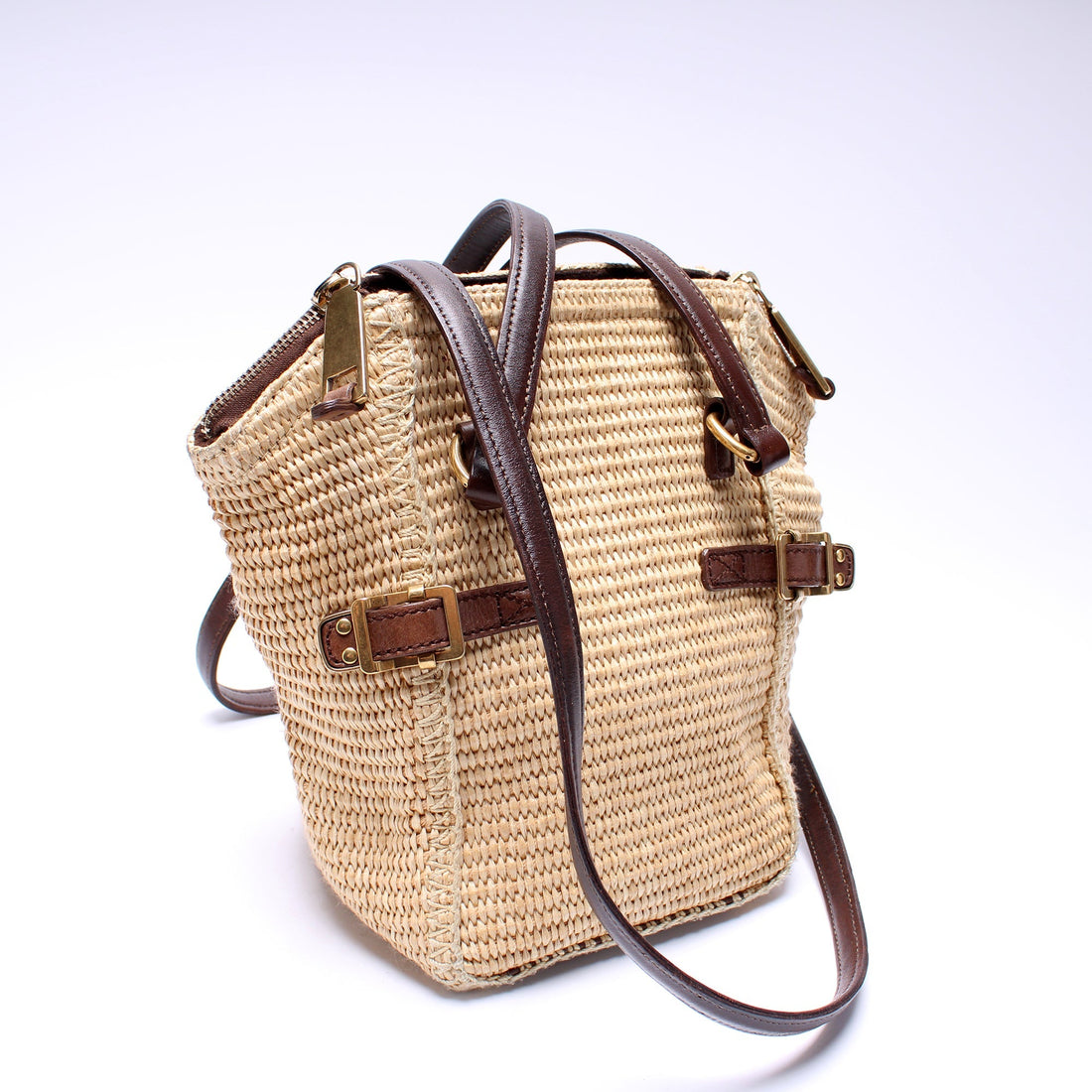 172641 Raffia Downtown Small Shoulder Bag