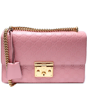 409486 Padlock GG Leather Medium