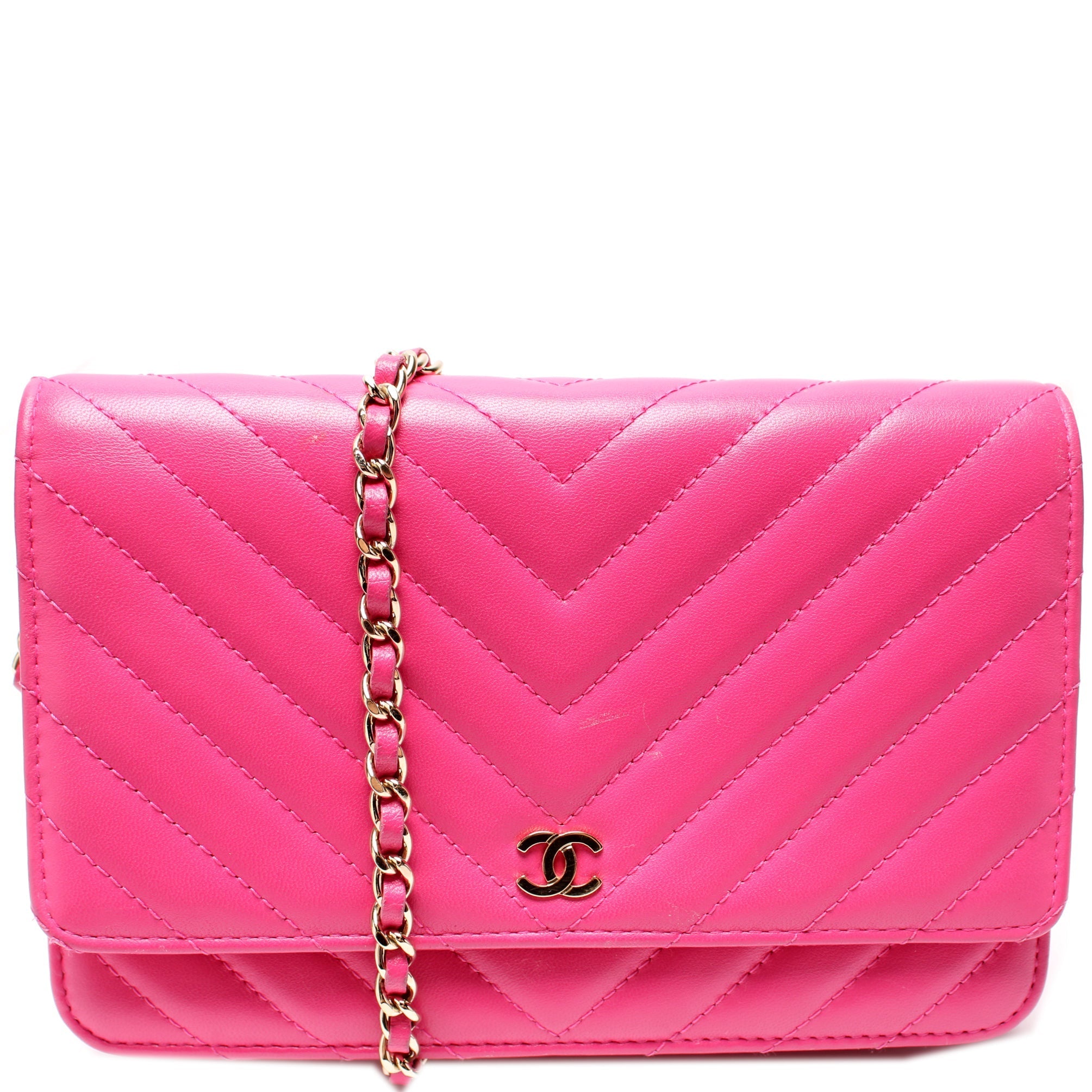 WOC Chevron Quilted Lambskin