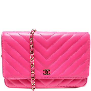 WOC Chevron Quilted Lambskin