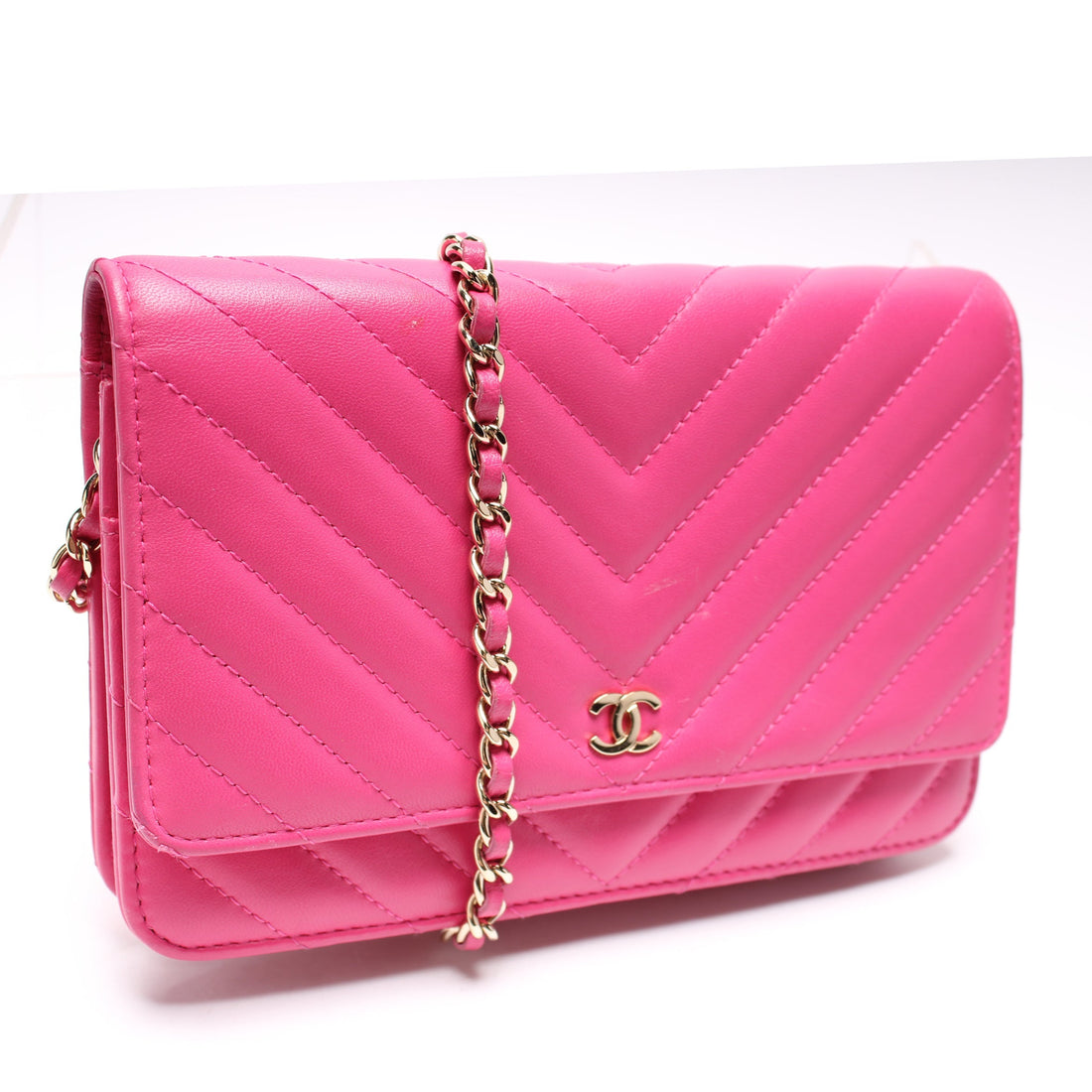 WOC Chevron Quilted Lambskin