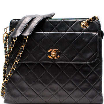 CC Front Pocket Shoulder Bag Lambskin Vintage 1M