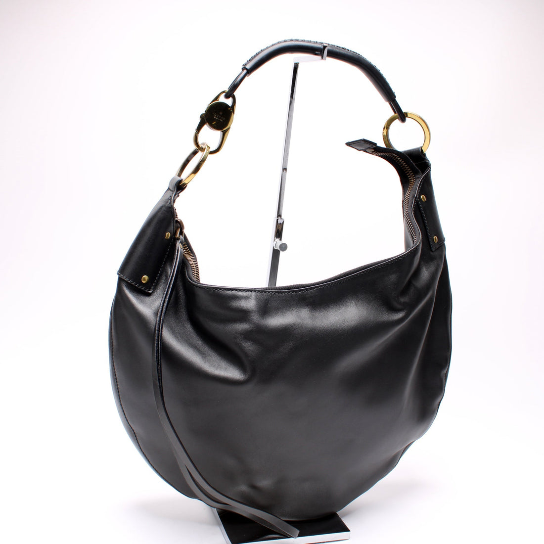 95726 Lambskin Leather Moon Hobo Bag