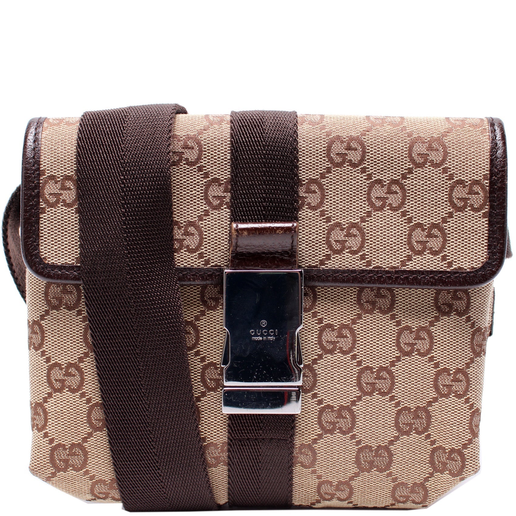 131236 GG Canvas Small Buckle Belt Bag