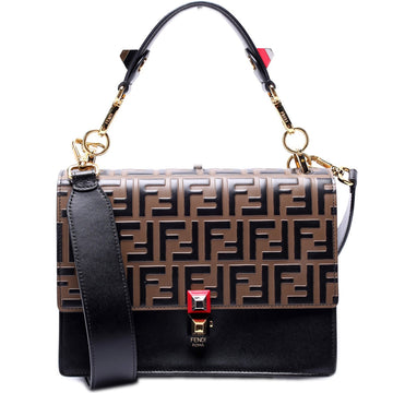 8BT283 Kan I FF Leather Shoulder Bag