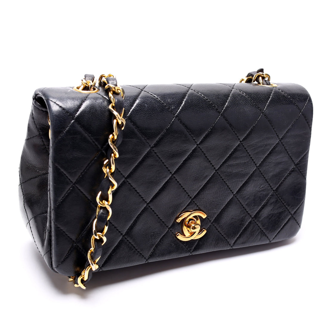 CC Full Flap Mini Bag Quilted Lambskin Vintage