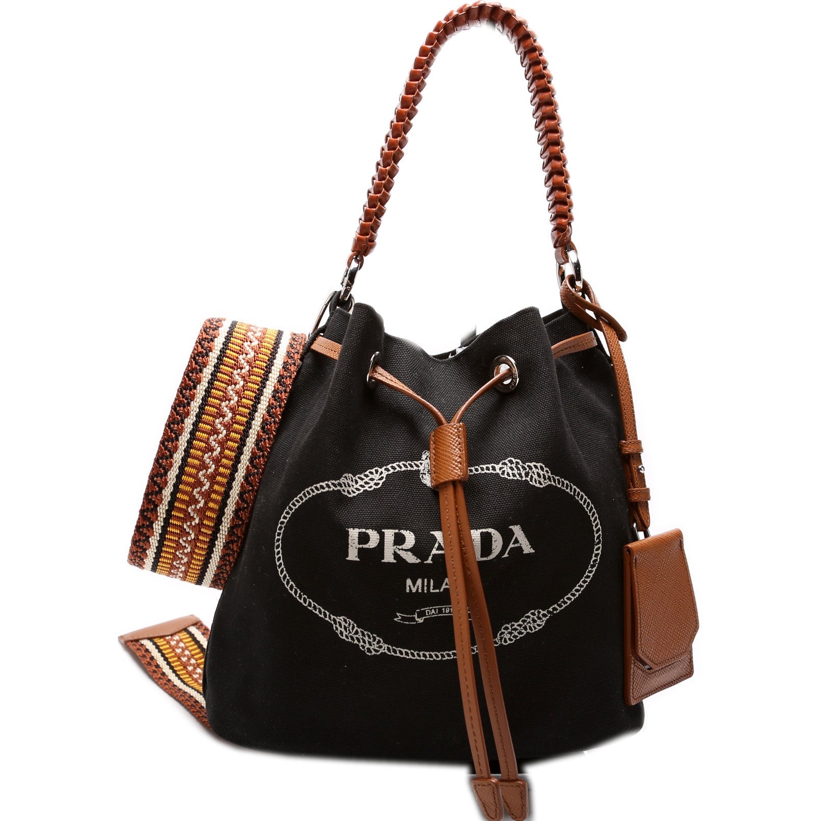 1BE032 Logo Canvas Drawstring