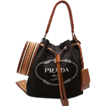 1BE032 Logo Canvas Drawstring