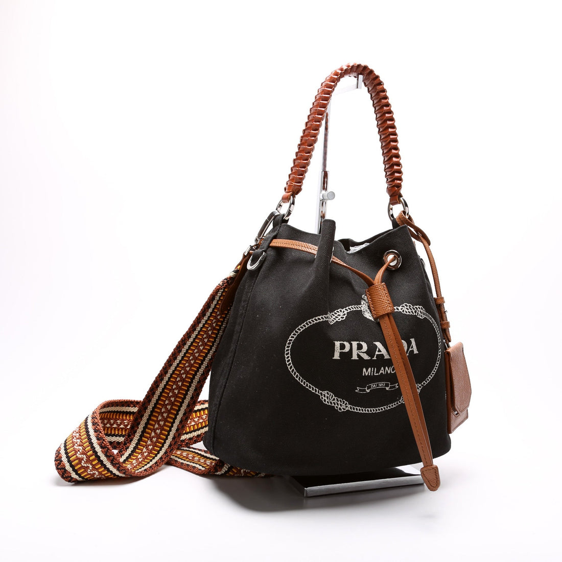 1BE032 Logo Canvas Drawstring