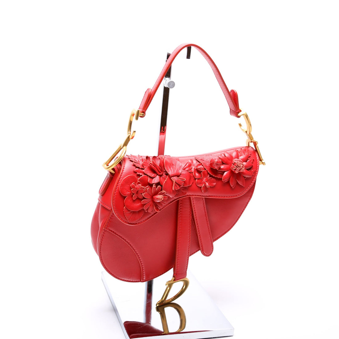 Mini Saddle Bag Lambskin 3D Floral