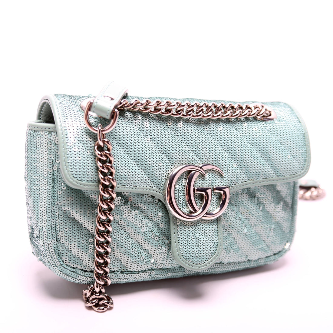 446744 Marmont Sequin Shoulder Mini Flap