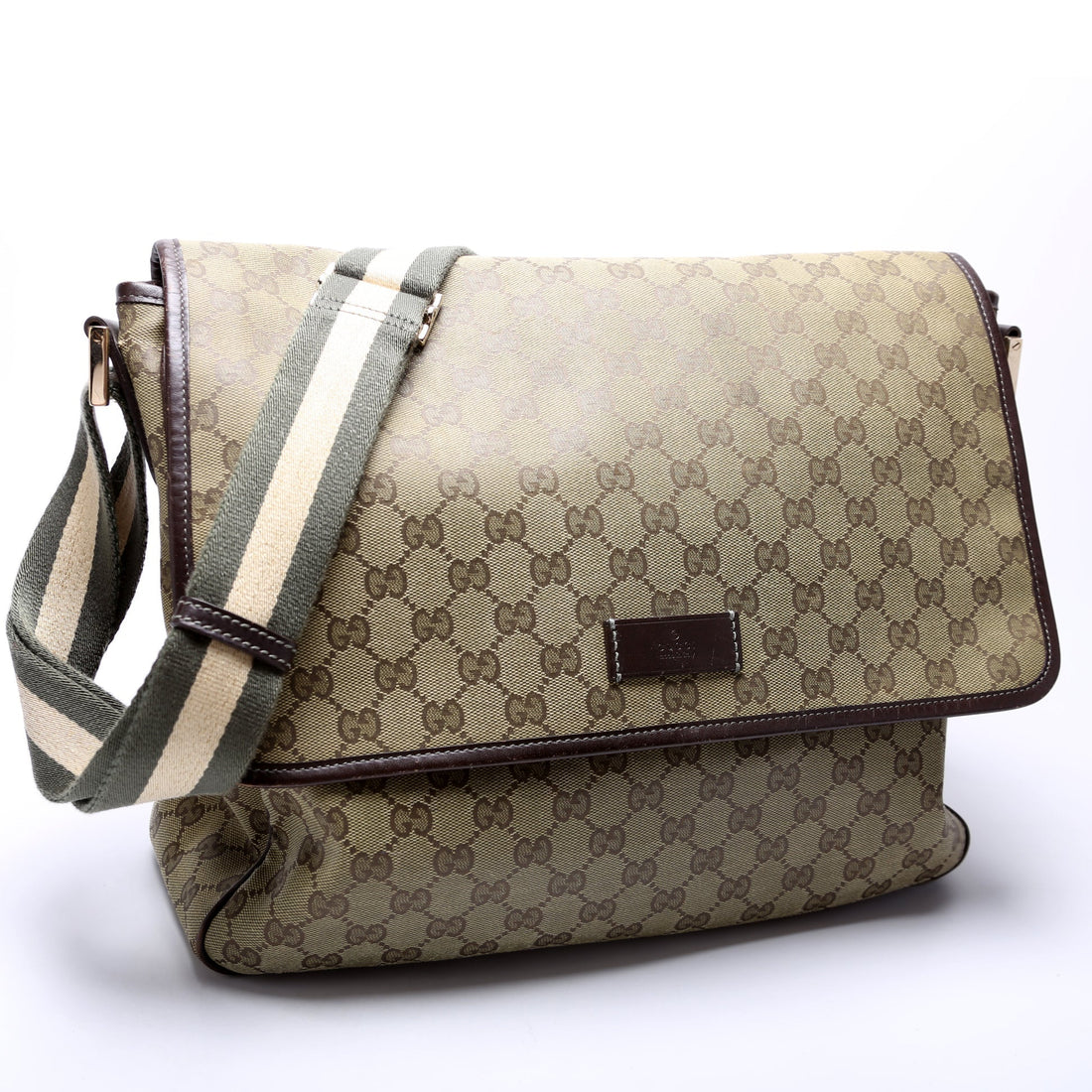 233052 GG Coated Canvas Medium Messenger Flap Bag