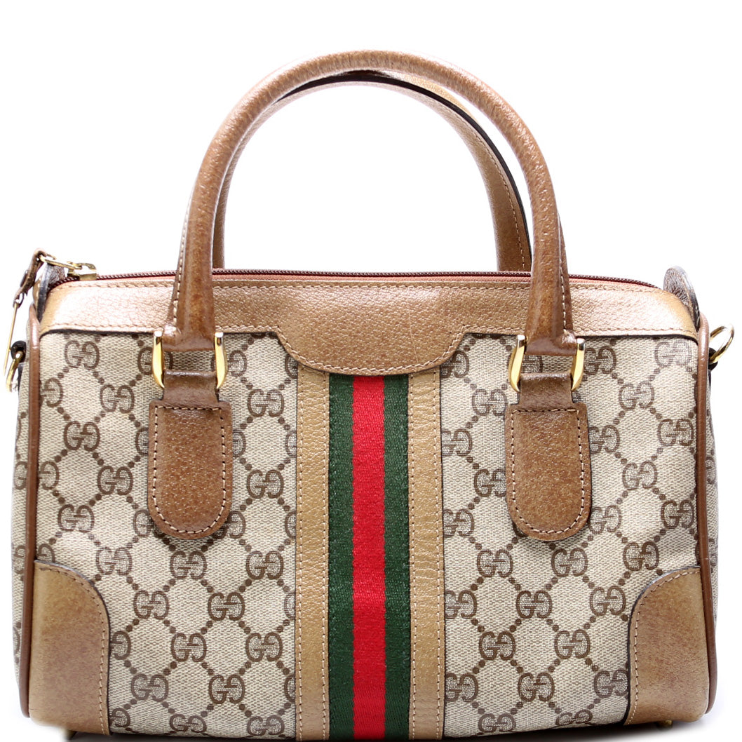 GG Supreme Web Boston Bag