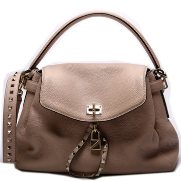 Twiny Single Handle Rockstud Shoulder Bag