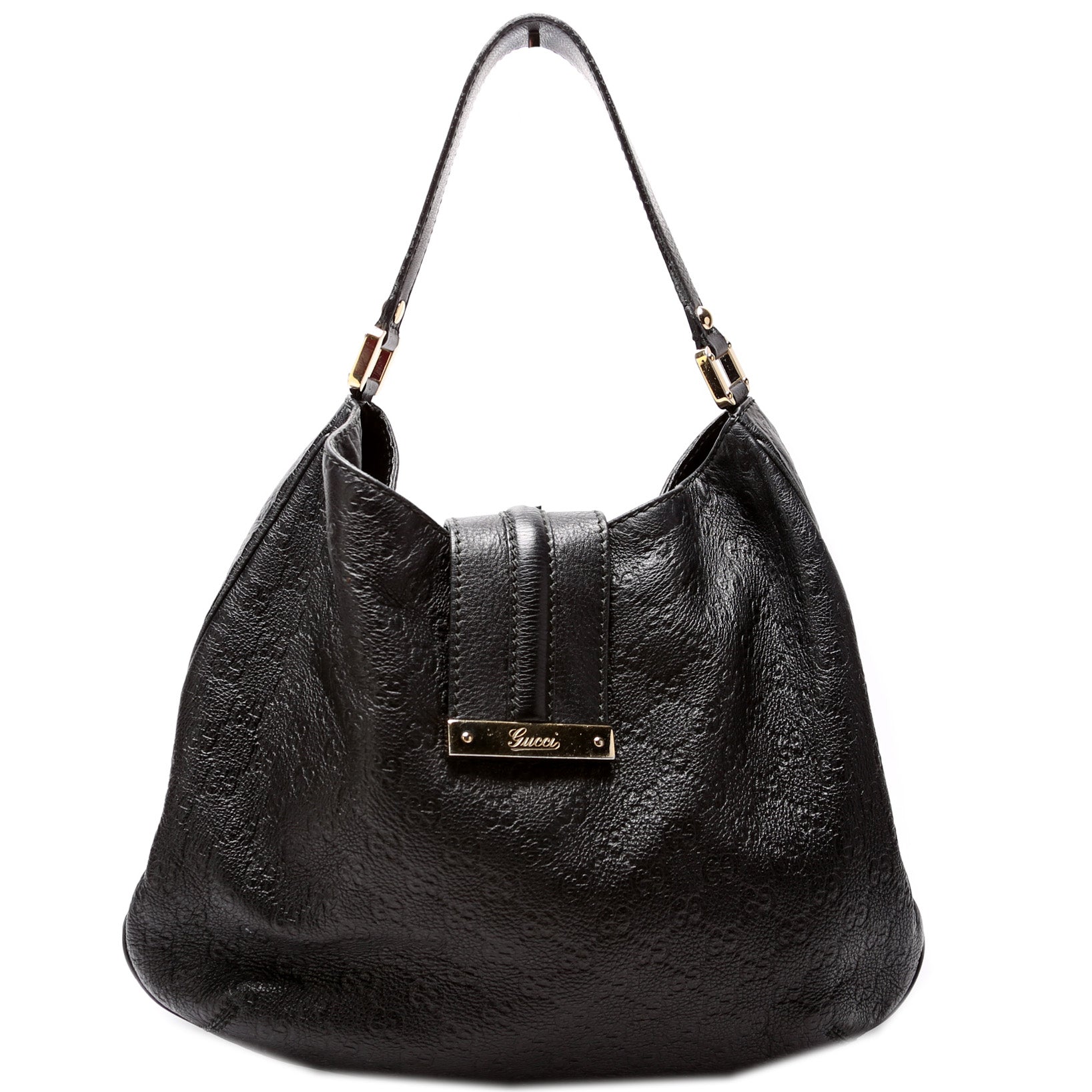 233604 GG Leather Large Hobo