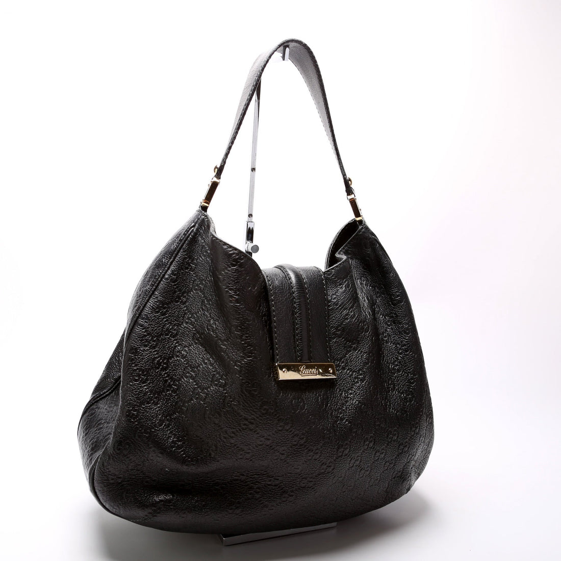 233604 GG Leather Large Hobo