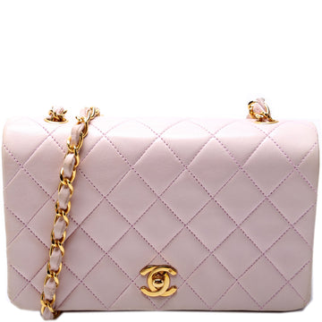 CC Full Flap Mini Bag Quilted Lambskin Vintage