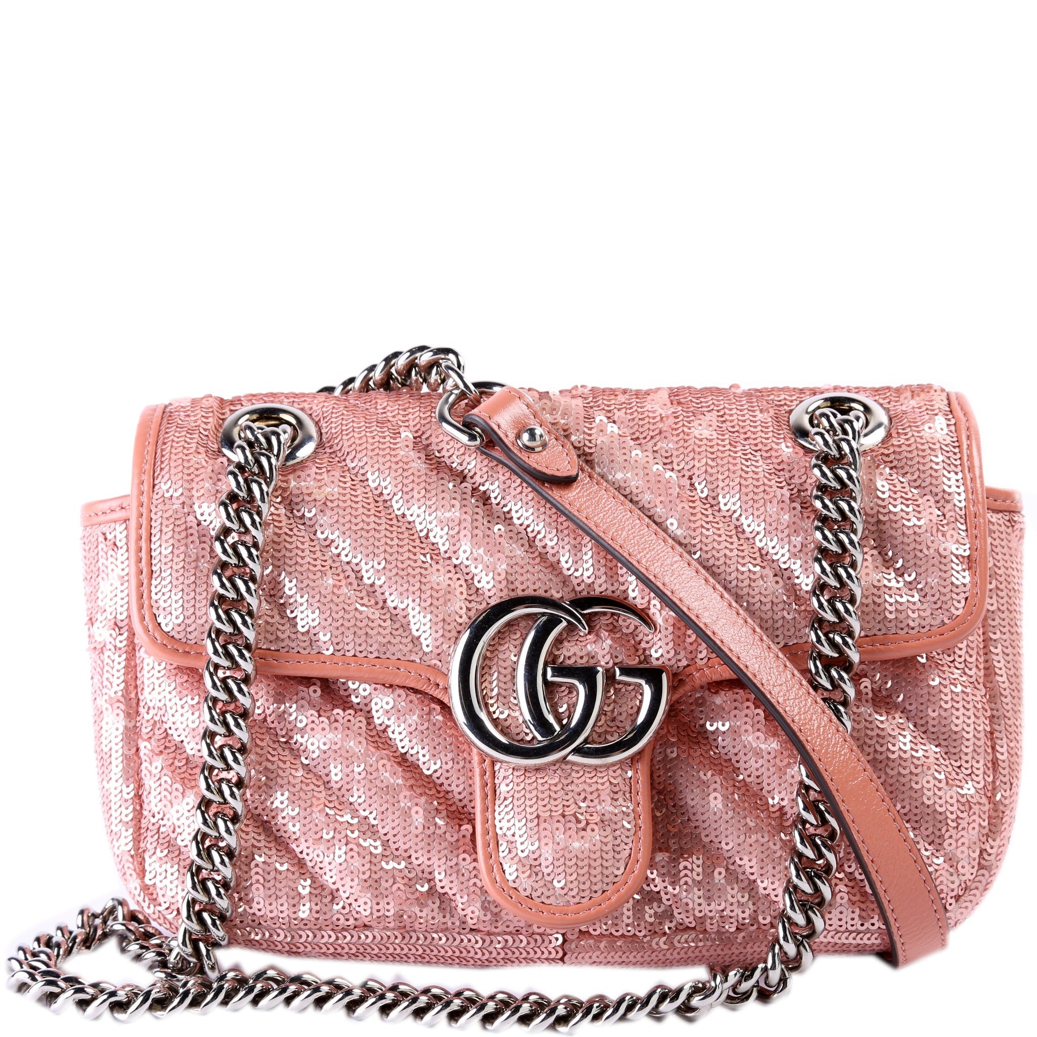 446744 Marmont Sequin Shoulder Mini Flap