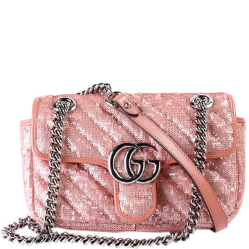 446744 Marmont Sequin Shoulder Mini Flap