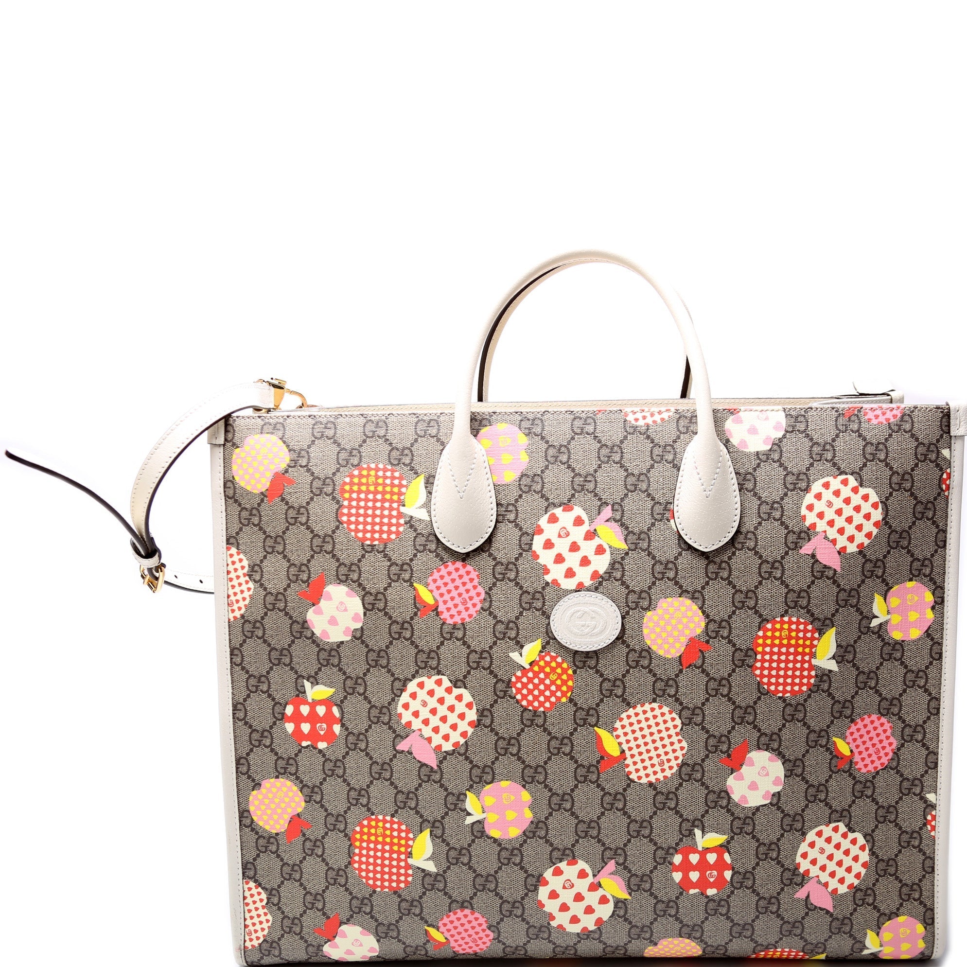 659980 Interlocking G Medium Tote Les Pommes