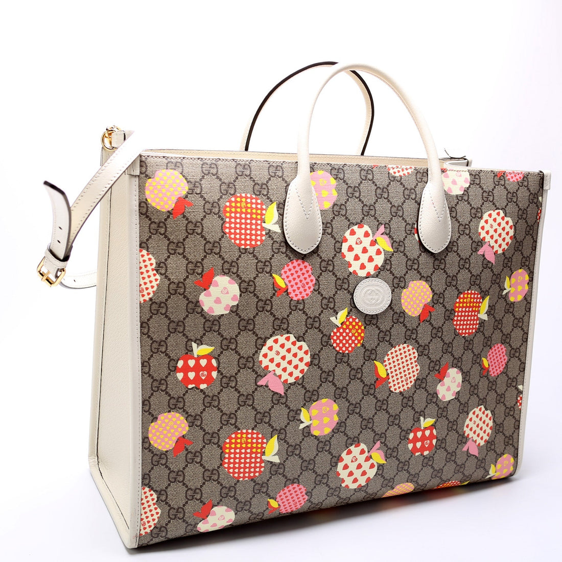 659980 Interlocking G Medium Tote Les Pommes