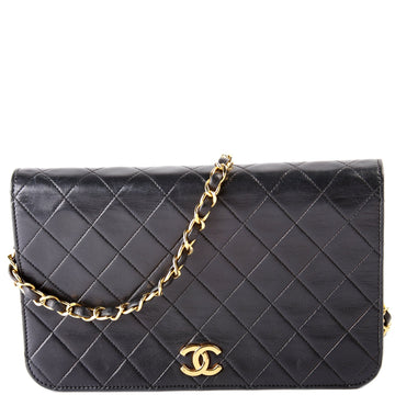 Vintage Single Flap Small Shoulder Bag Quilted Lambskin