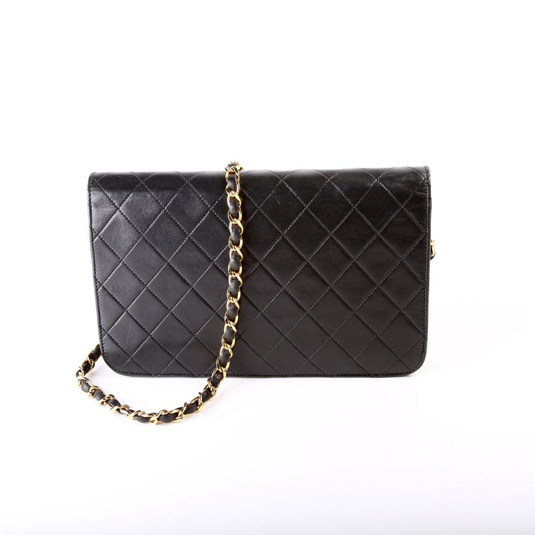 Vintage Single Flap Small Shoulder Bag Quilted Lambskin