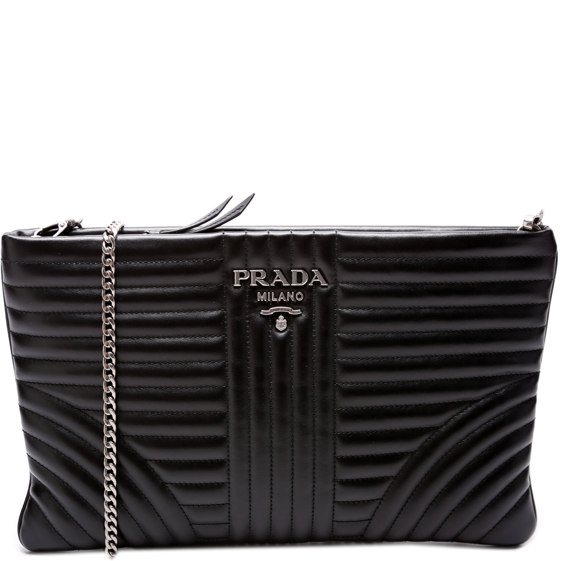 Soft Calfskin Diagramme Clutch with Chain 1BF087