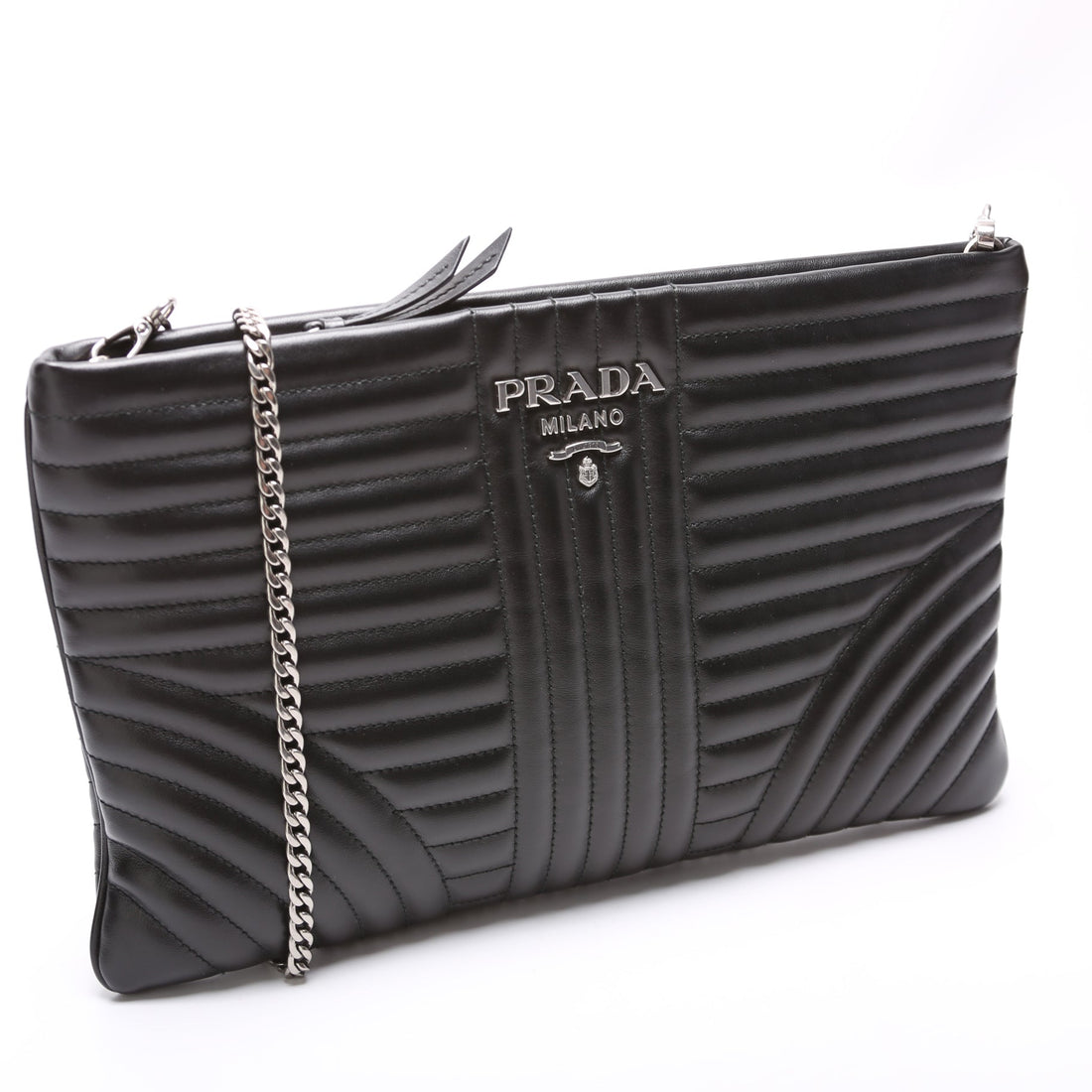 Soft Calfskin Diagramme Clutch with Chain 1BF087