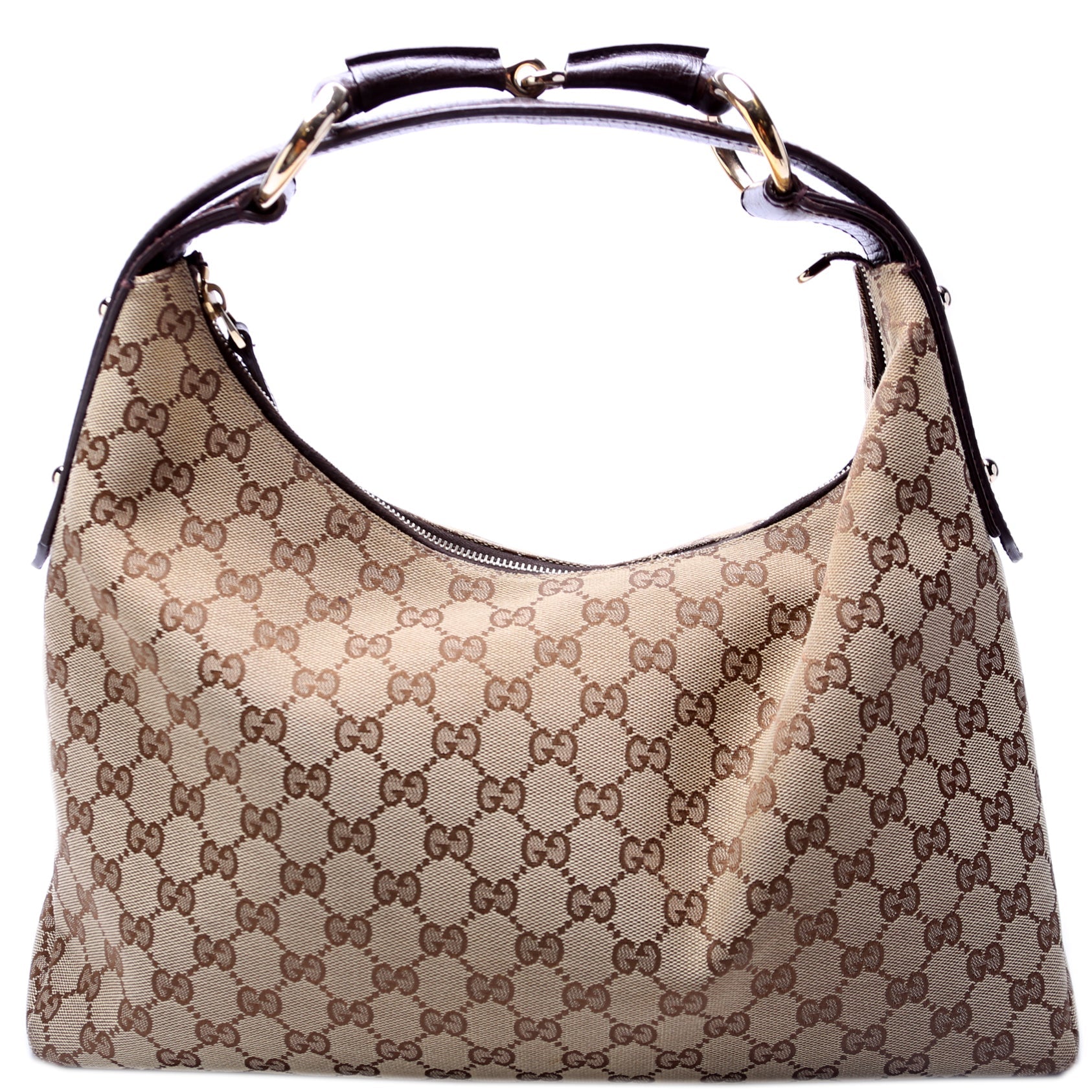 115867 Horsebit GG Canvas Hobo