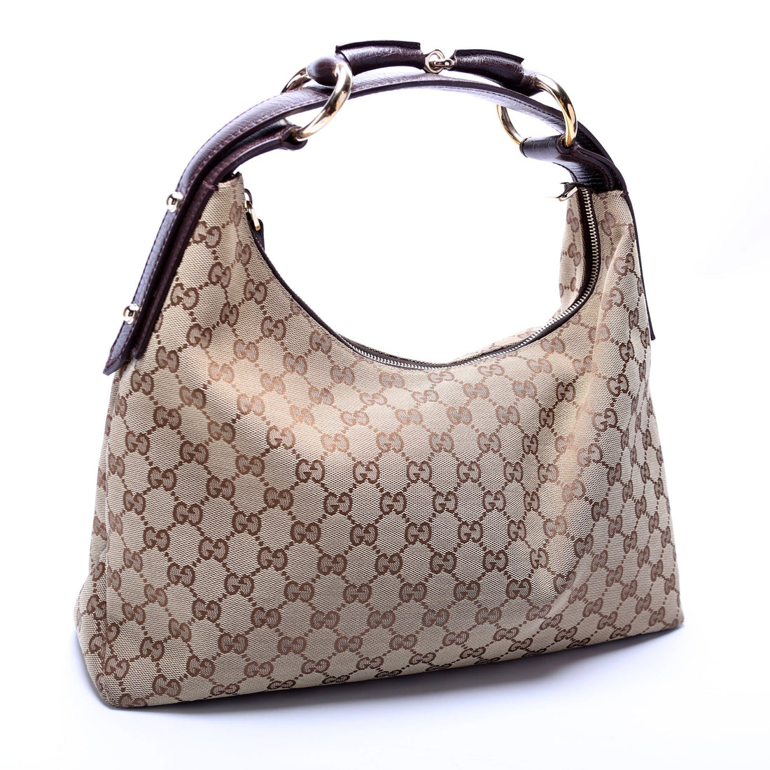 115867 Horsebit GG Canvas Hobo