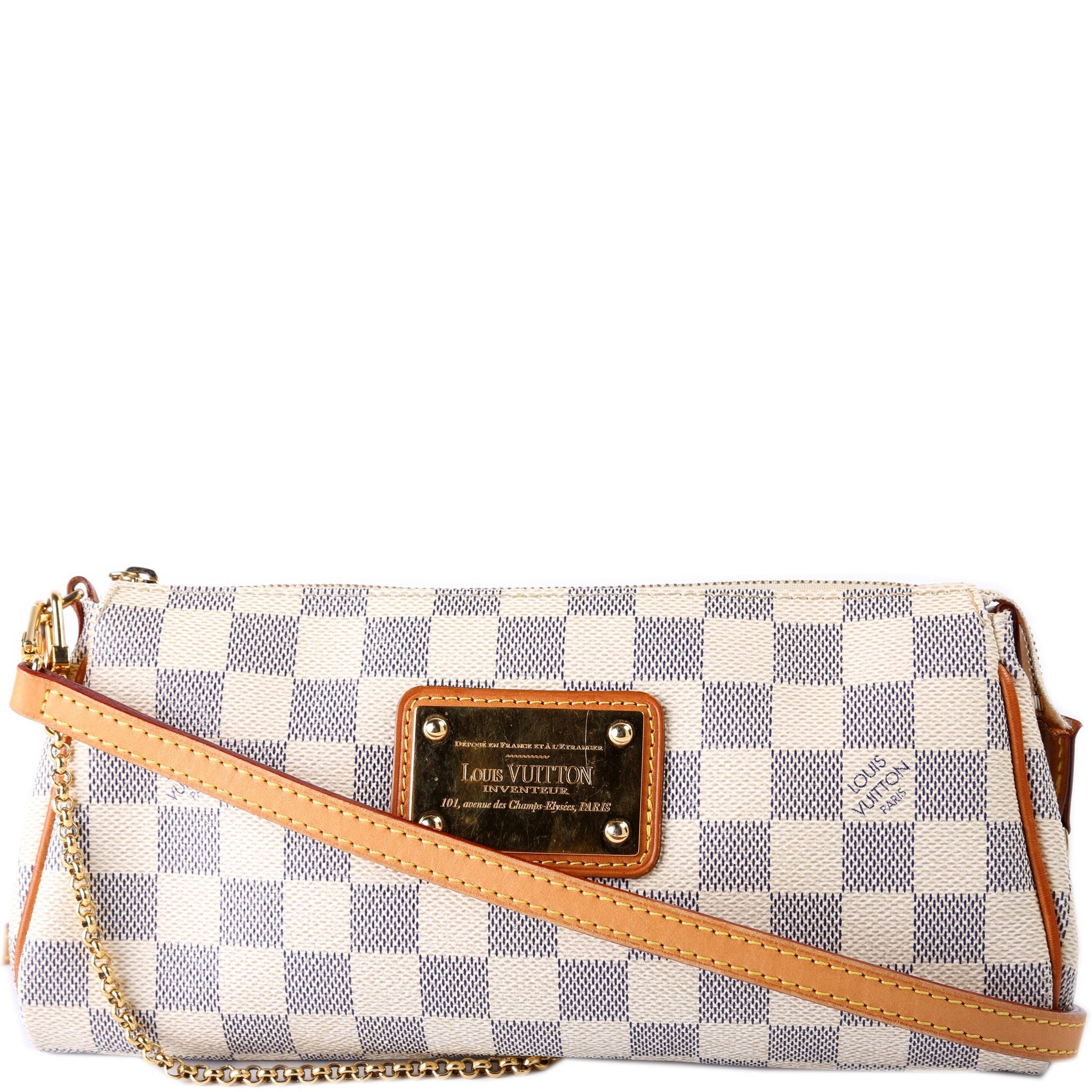 Eva Clutch Damier Azur