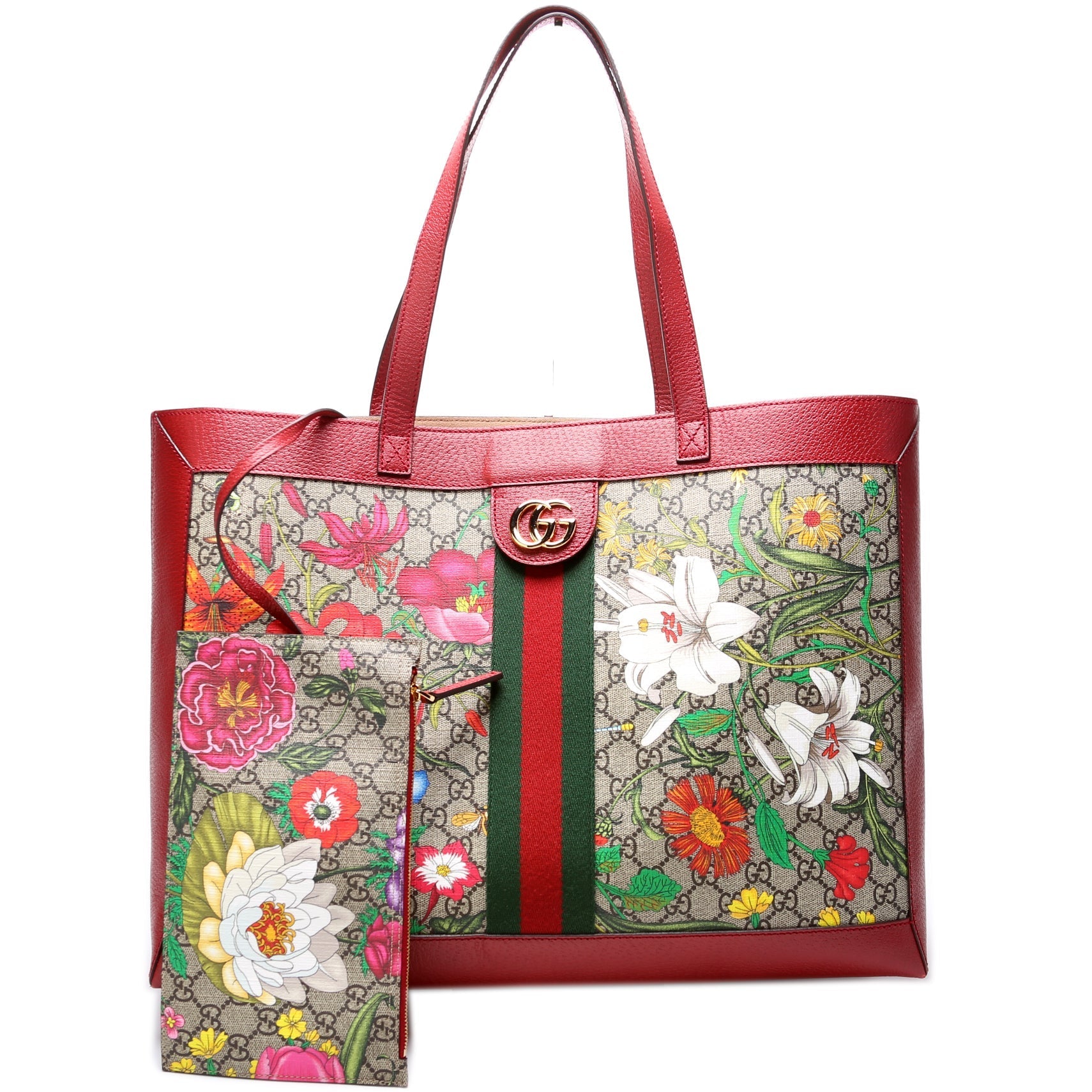 547947 Ophidia Soft GG Flora Medium Tote