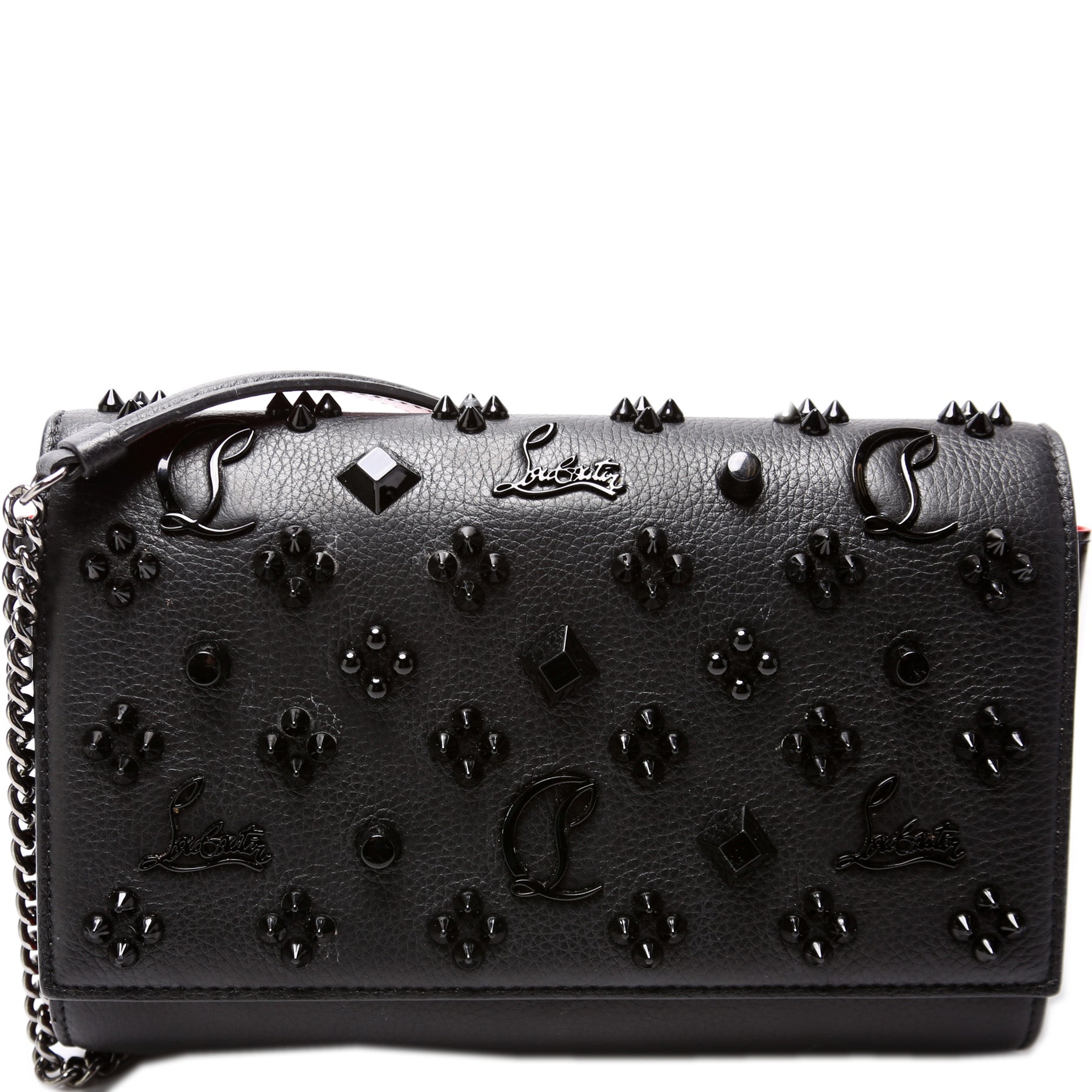 Paloma Loubinthesky Chain Clutch Leather