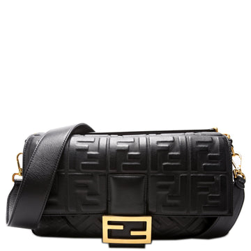 8BR771 FF Nappa Embossed Baguette Large