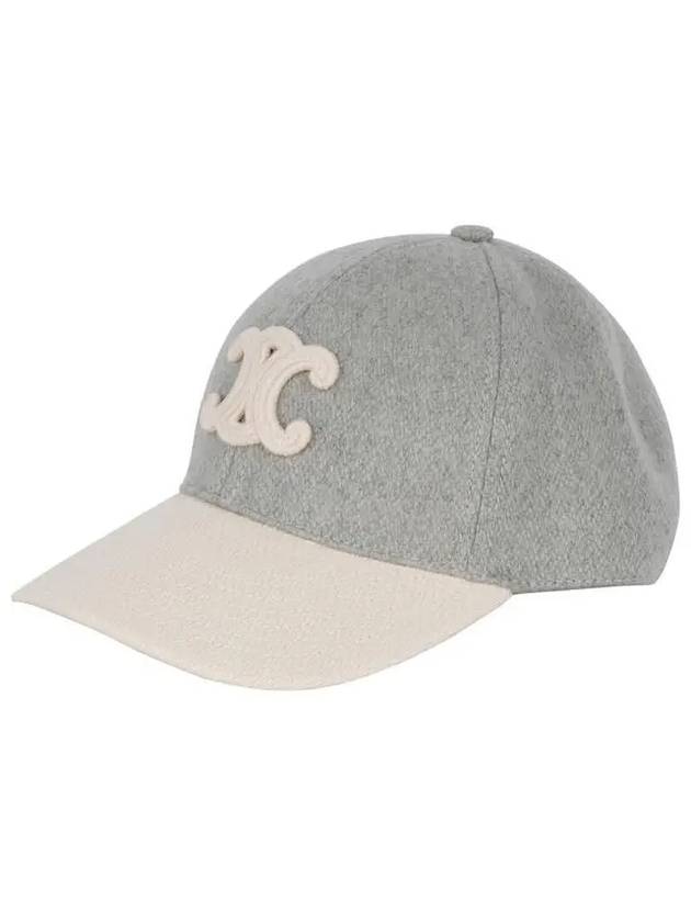 CELINE 2AUG6324D 01VY Triope Logo Wool Ball Cap