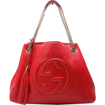 308992 Soho Leather Shoulder Medium