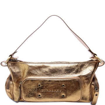 Metallic Leather Shoulder Bag