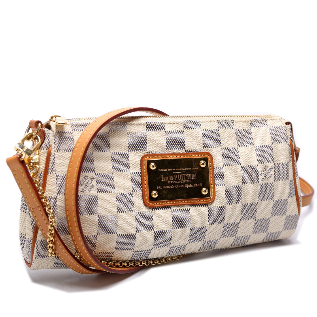 Eva Clutch Damier Azur