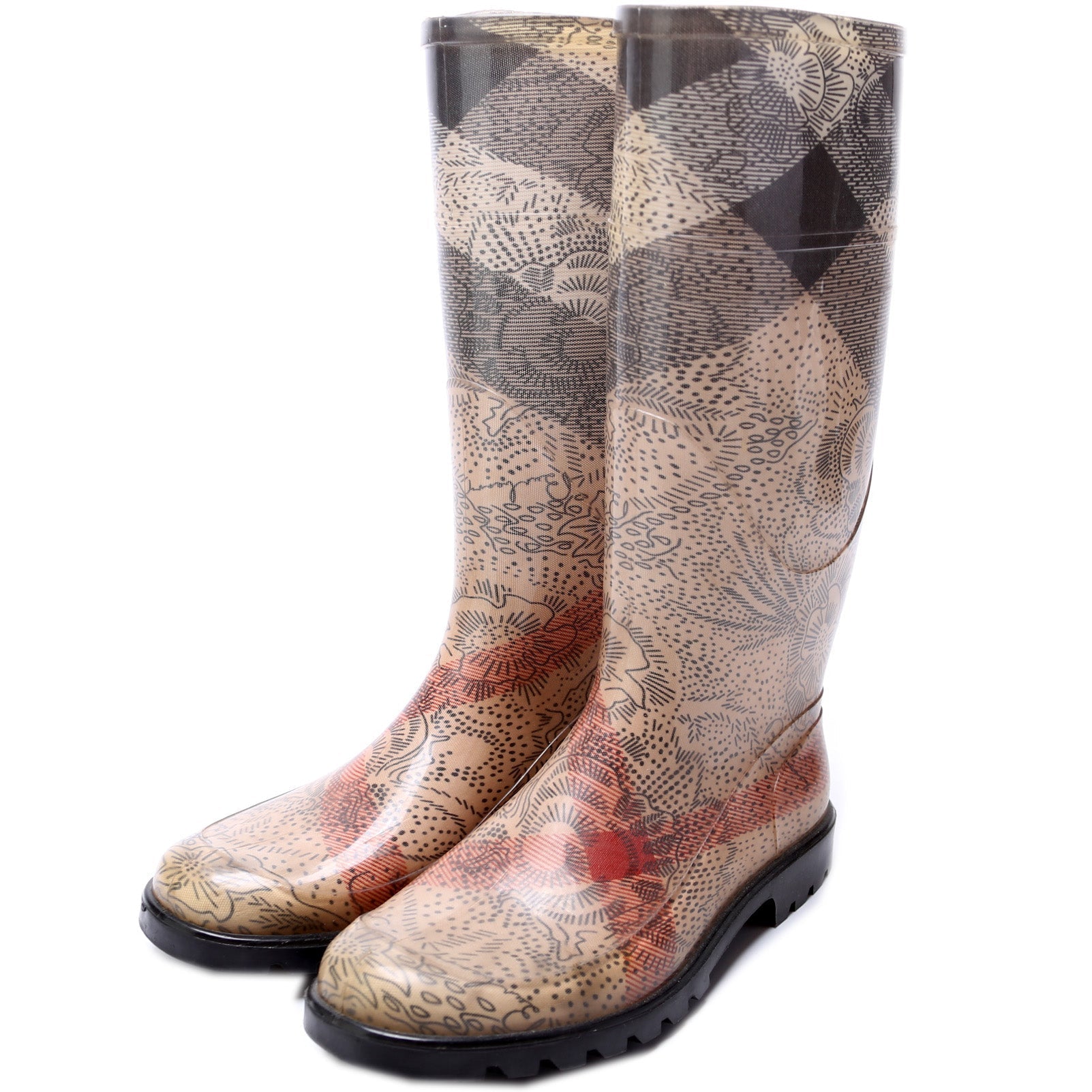 Check Rubber Boots Size 38