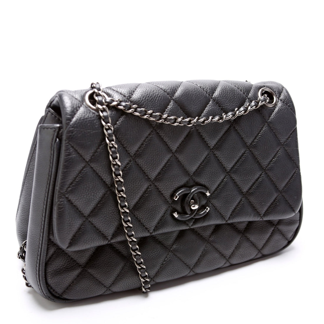 Frame In Chain Medium Flap Bag Cavier 23M