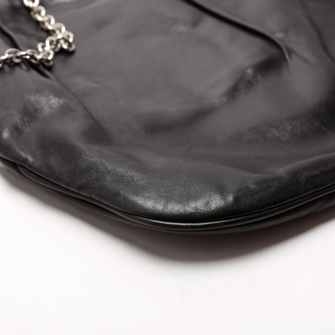 Poodle Clasp Leather Shoulder Bag